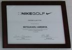 nike golf認定証